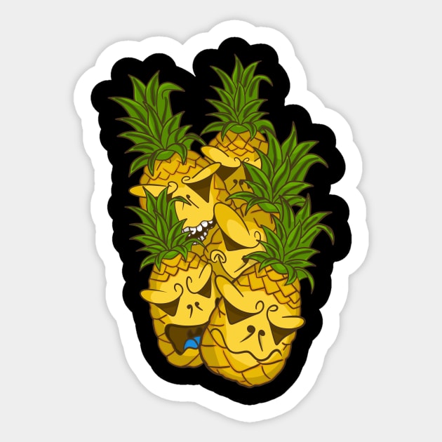 Pineapple doodle Sticker by Kakescribble